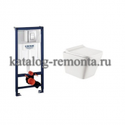 Сет инсталляция Grohe 38772001 Rapid SL 3 в 1 + унитаз Nova AZ-2216 SP c сиденьем микролифт