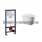 Сет инсталляция Grohe 38772001 Rapid SL 3 в 1 + унитаз Geno AZ-2196D c сиденьем микролифт