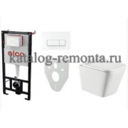 Сет инсталляция Alсa AM101/1120-4:1 RU M570-0001 + унитаз Teramo AZ-0052 с сиденьем микролифт