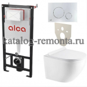 Сет инсталляция Alсa AM101/1120-4:1 RU M670-0001 + унитаз Gloria AZ-2003 с сиденьем микролифт